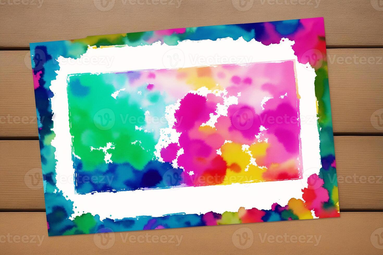 Childrens Day postcard. Childrens Day background. Watercolor paint. Digital art, photo