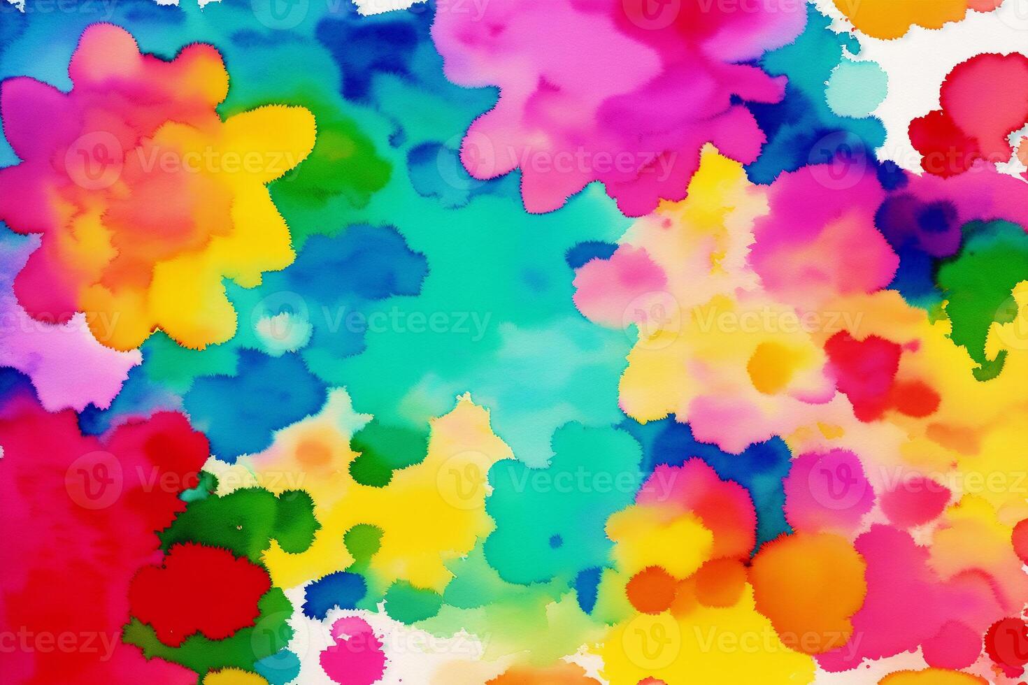 Childrens Day postcard. Childrens Day background. Watercolor paint. Digital art, photo