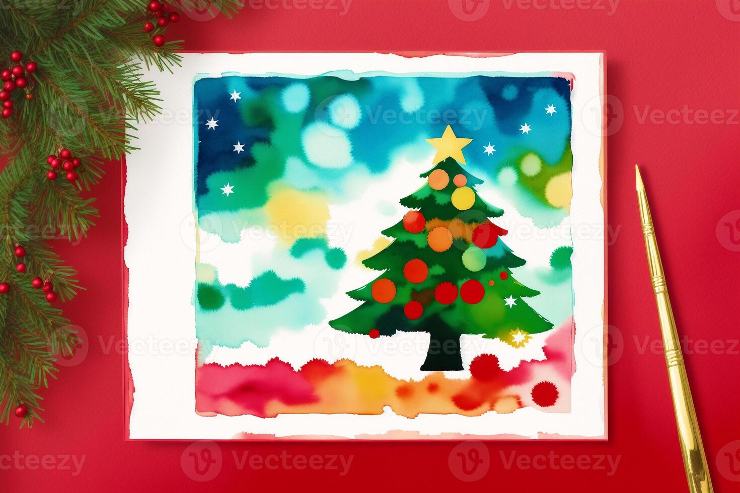 Christmas postcard. Christmas background. Happy New Year. photo