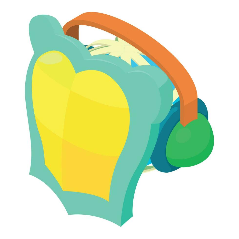 German shield icon isometric vector. Classical german shield on globe background vector
