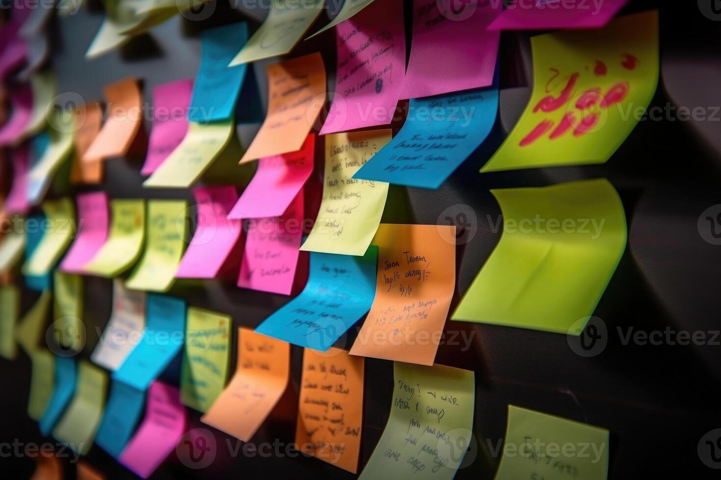 Sticky notes board in office. Generative AI 23603368 Stock Photo at Vecteezy