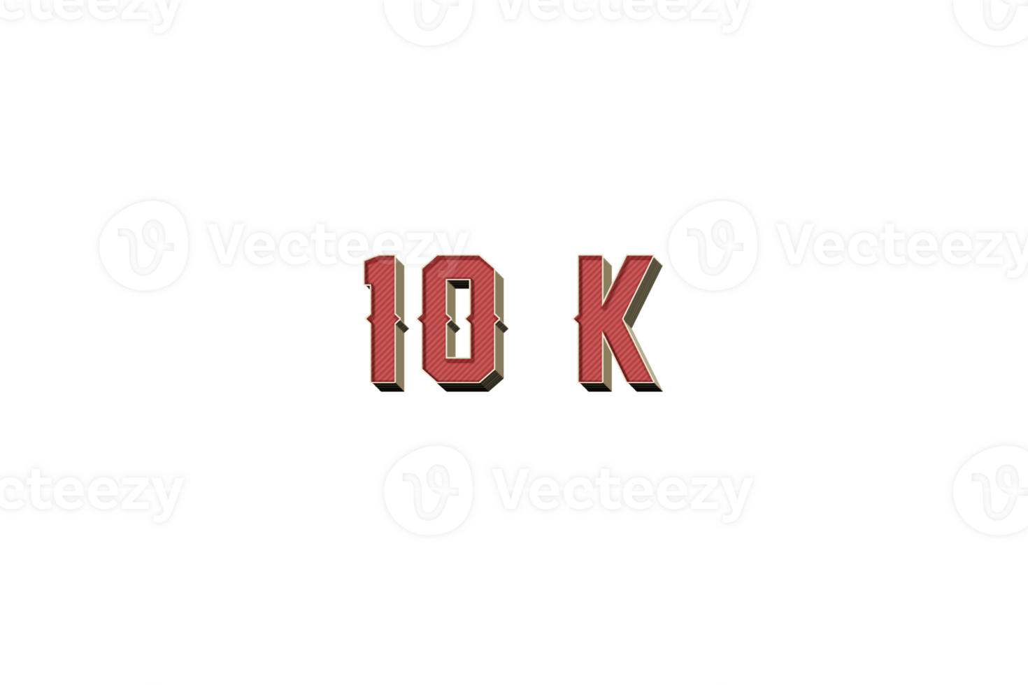 10 k subscribers celebration greeting Number with retro design png