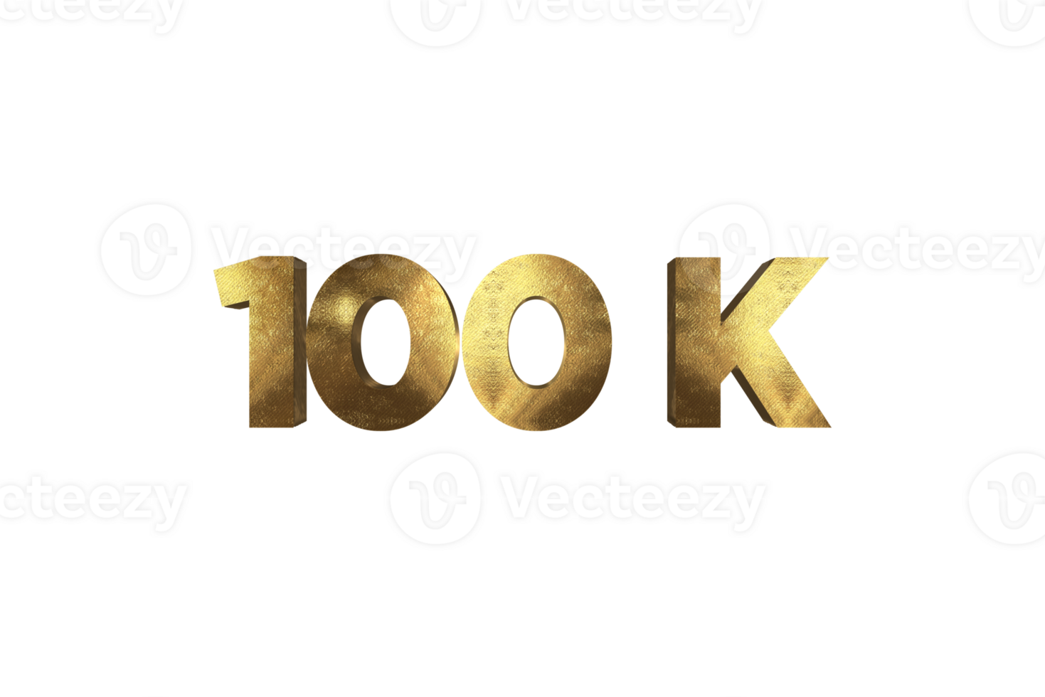 100 k subscribers celebration greeting Number with gold design png