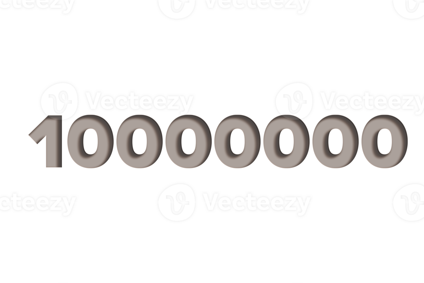 10000000 subscribers celebration greeting Number with wooden engraved design png
