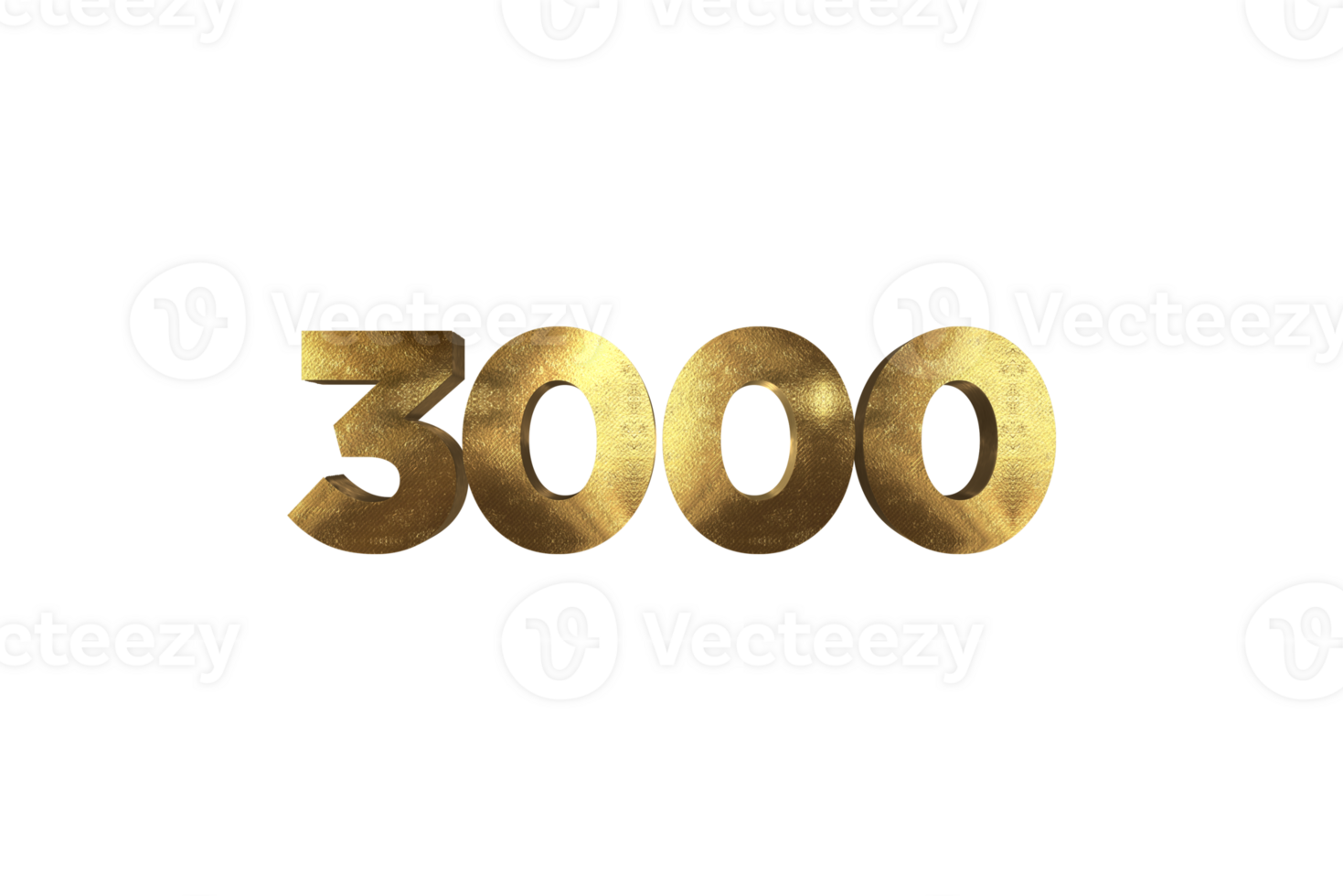 3000 subscribers celebration greeting Number with gold design png