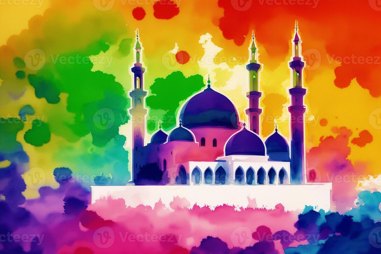 Beautiful old mosque. Islamic background. Eid-al-Adha. Ramadan. Copy space. photo