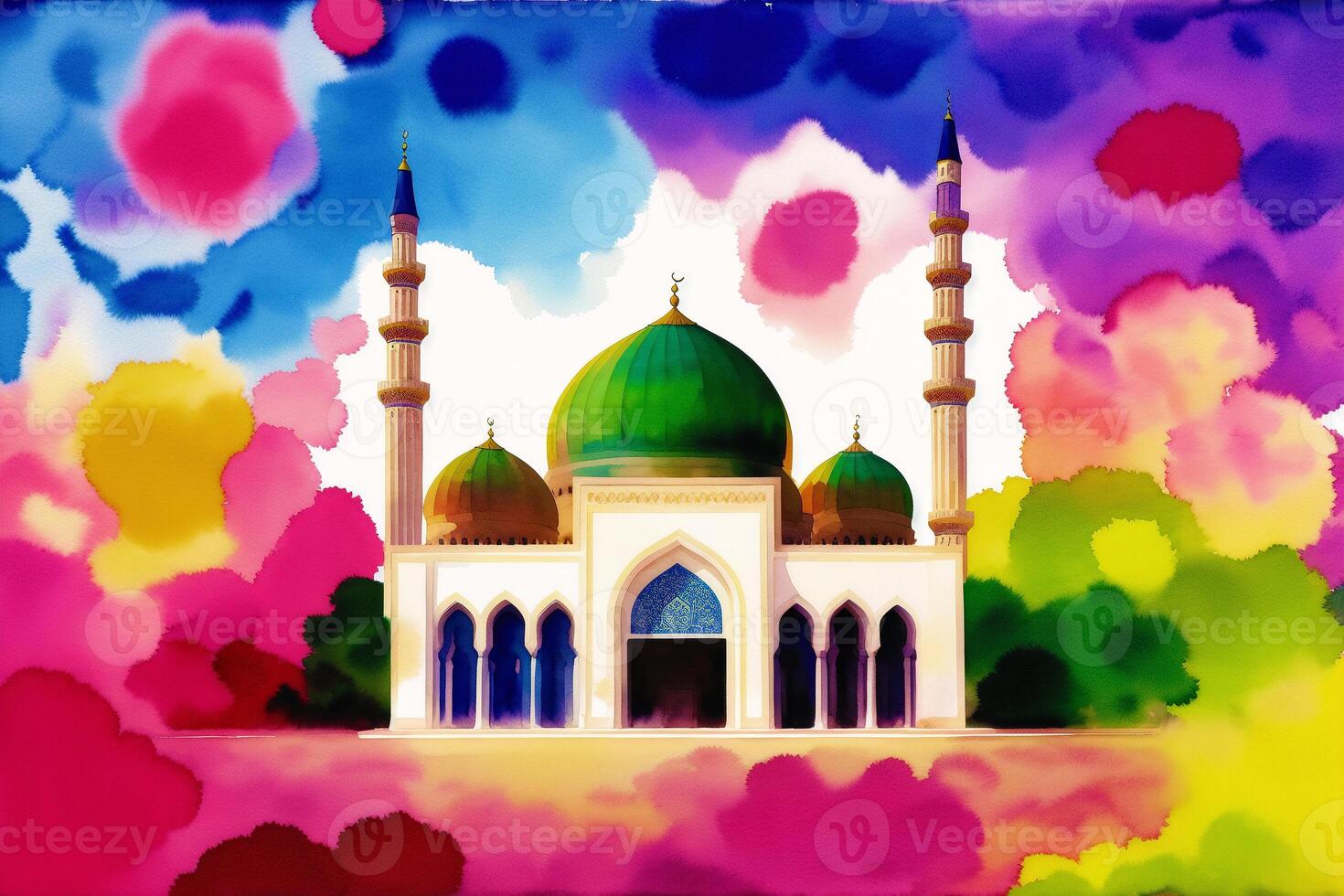 Beautiful old mosque. Islamic background. Eid-al-Adha. Ramadan. Copy space. photo