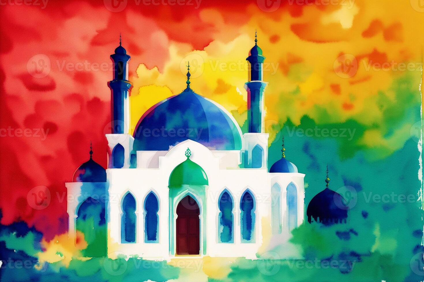 Beautiful old mosque. Islamic background. Eid-al-Adha. Ramadan. Copy space. photo