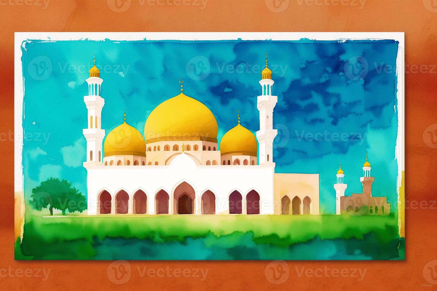 Beautiful old mosque. Islamic background. Eid-al-Adha. Ramadan. Copy space. photo