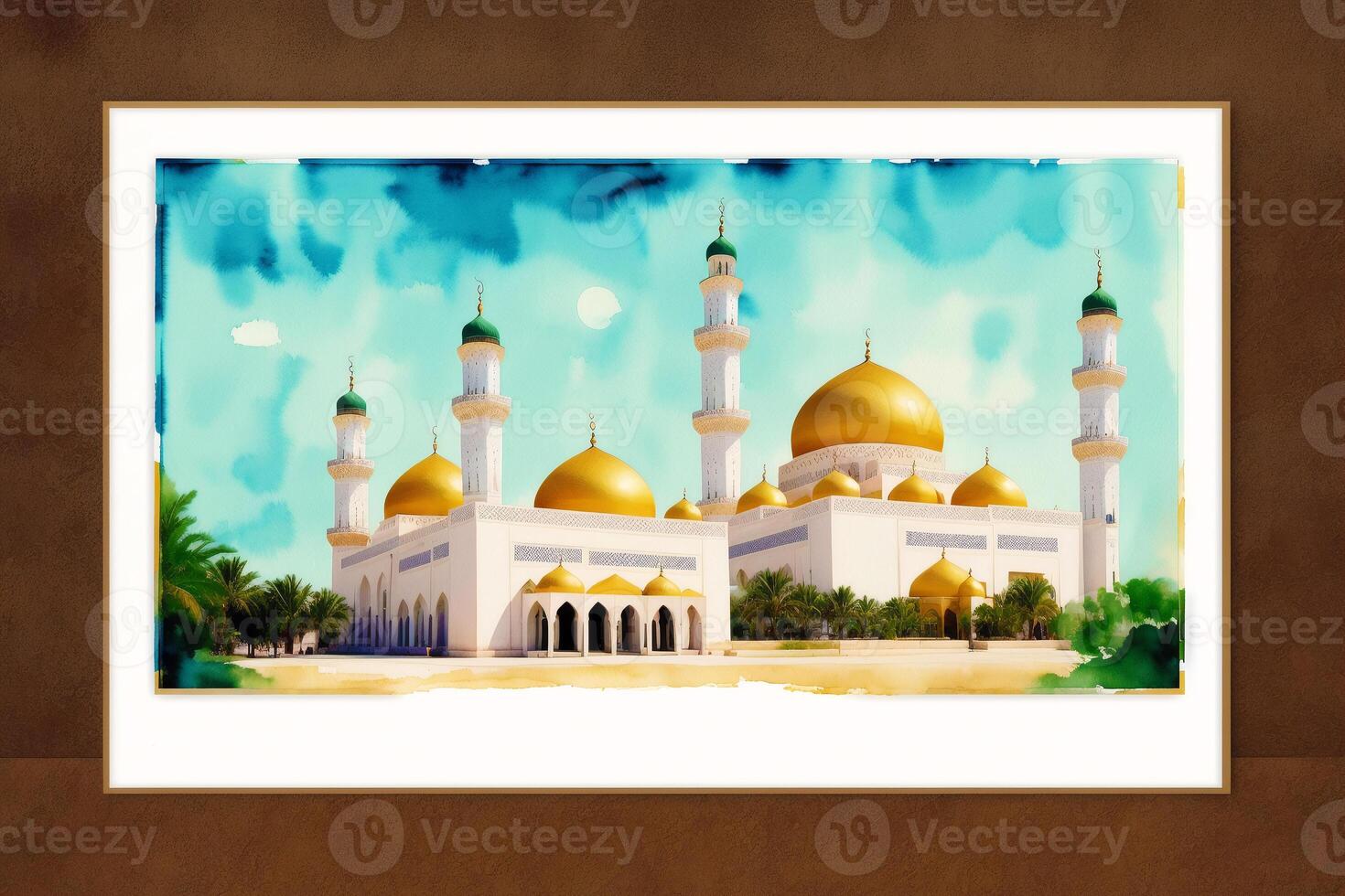 Beautiful old mosque. Islamic background. Eid-al-Adha. Ramadan. Copy space. photo
