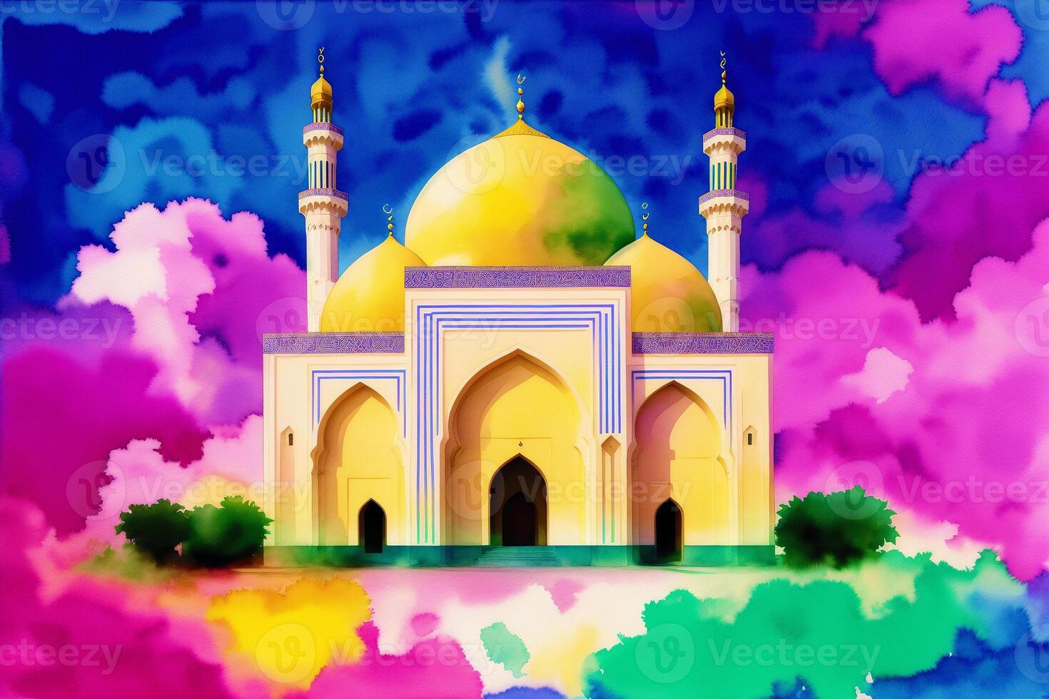 Beautiful old mosque. Islamic background. Eid-al-Adha. Ramadan. Copy space. photo
