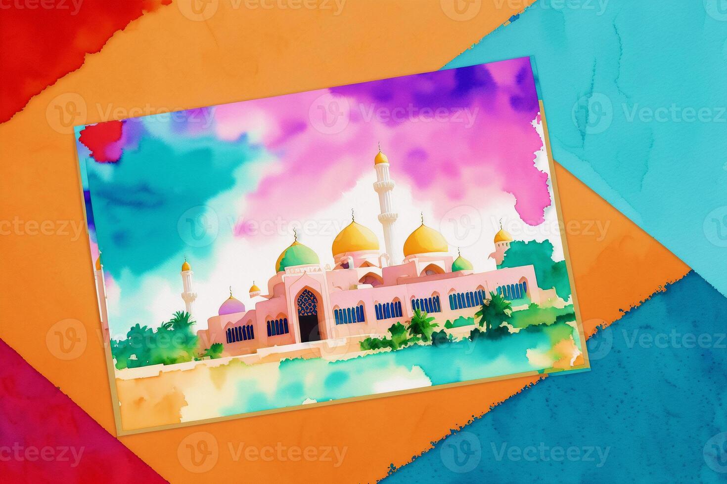 Beautiful old mosque. Islamic background. Eid-al-Adha. Ramadan. Copy space. photo