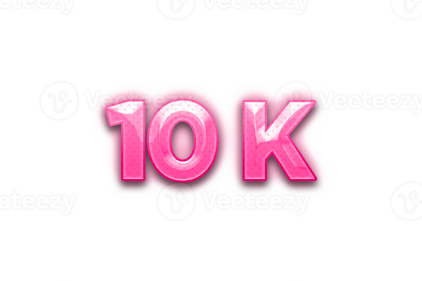 10 k subscribers celebration greeting Number with pink design png