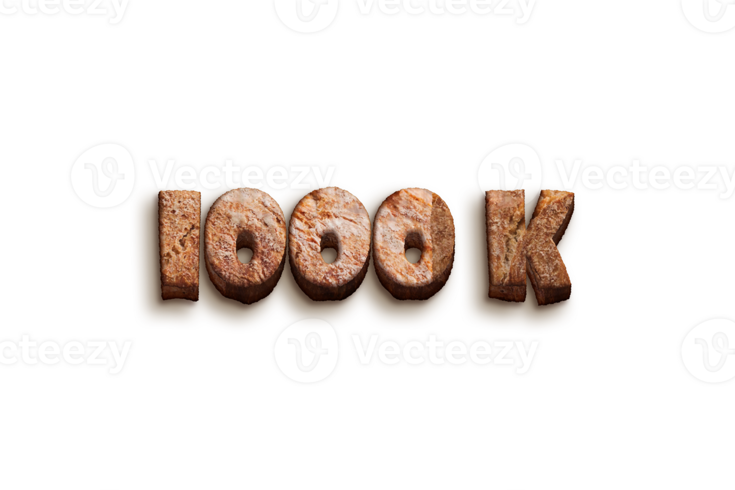 1000 k subscribers celebration greeting Number with bakery design png