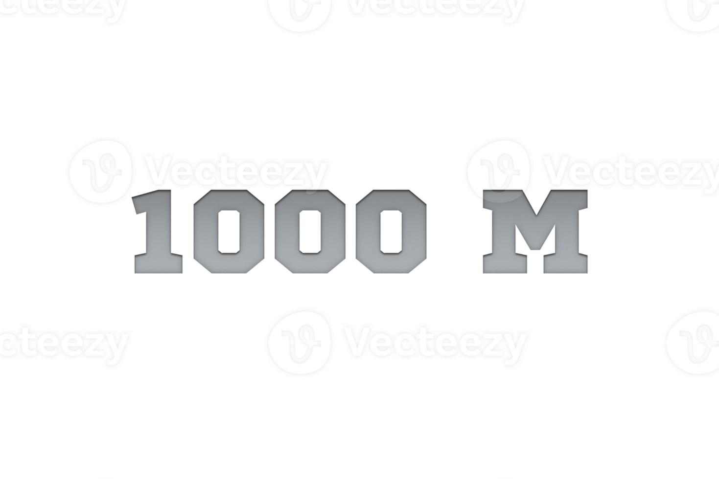 1000 million subscribers celebration greeting Number with metal engriving design png