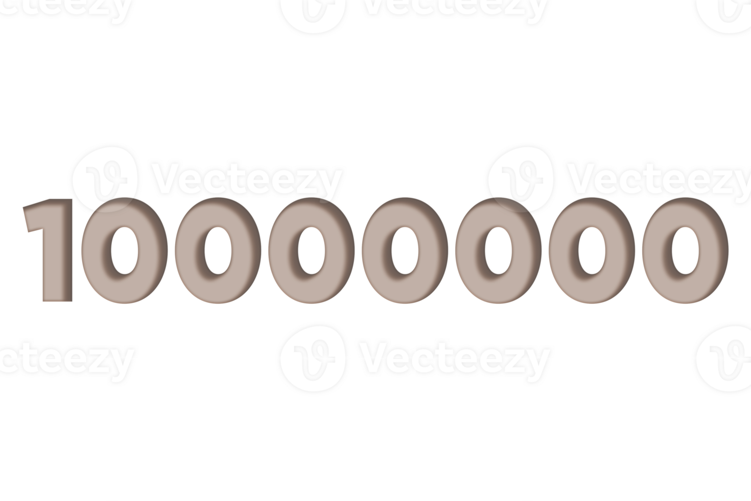 10000000 subscribers celebration greeting Number with engrave design png