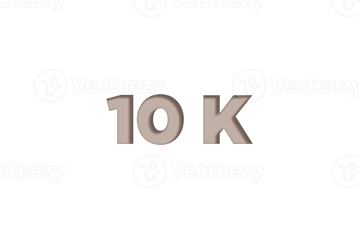 10 k subscribers celebration greeting Number with engrave design png