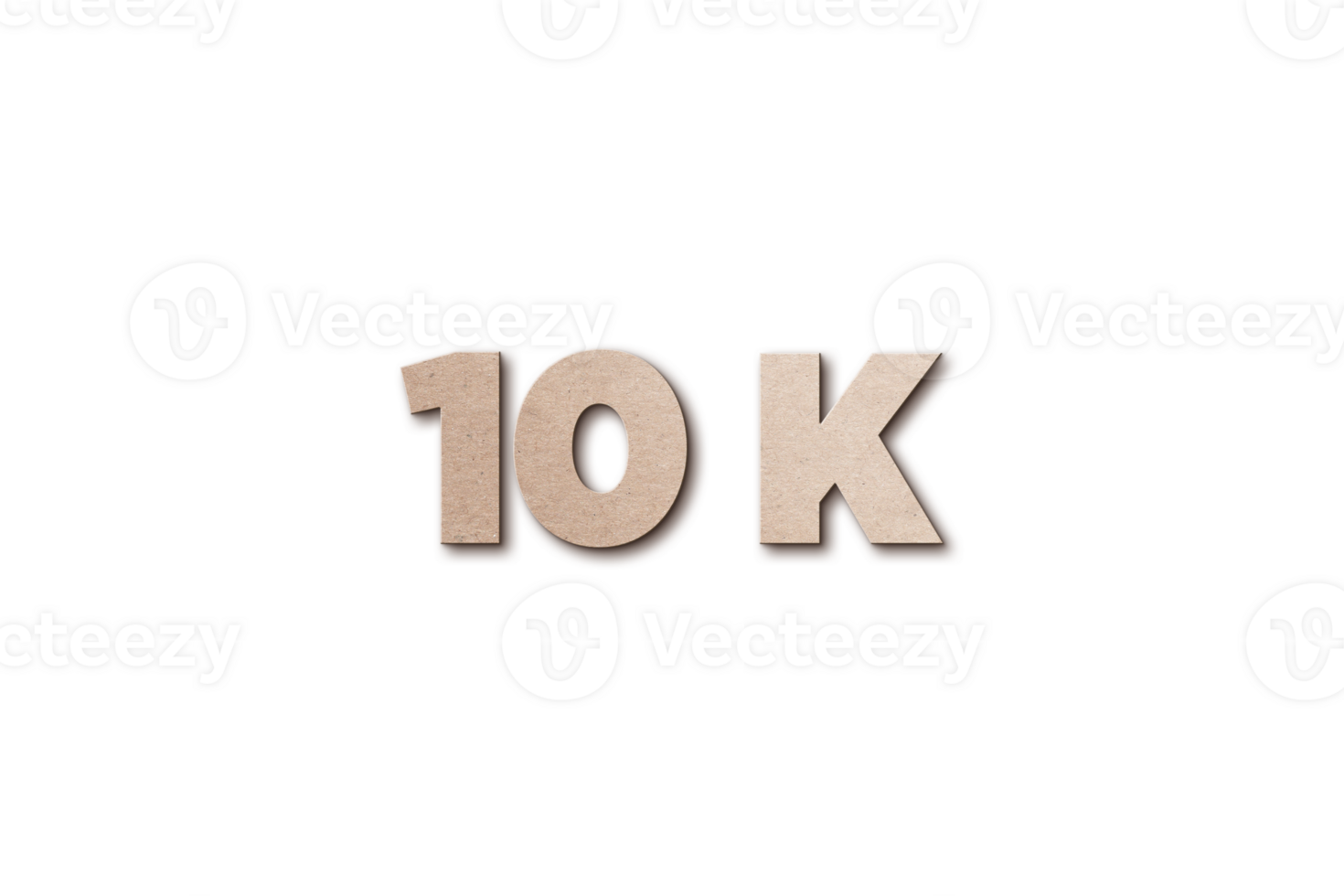 10 k subscribers celebration greeting Number with card board design png