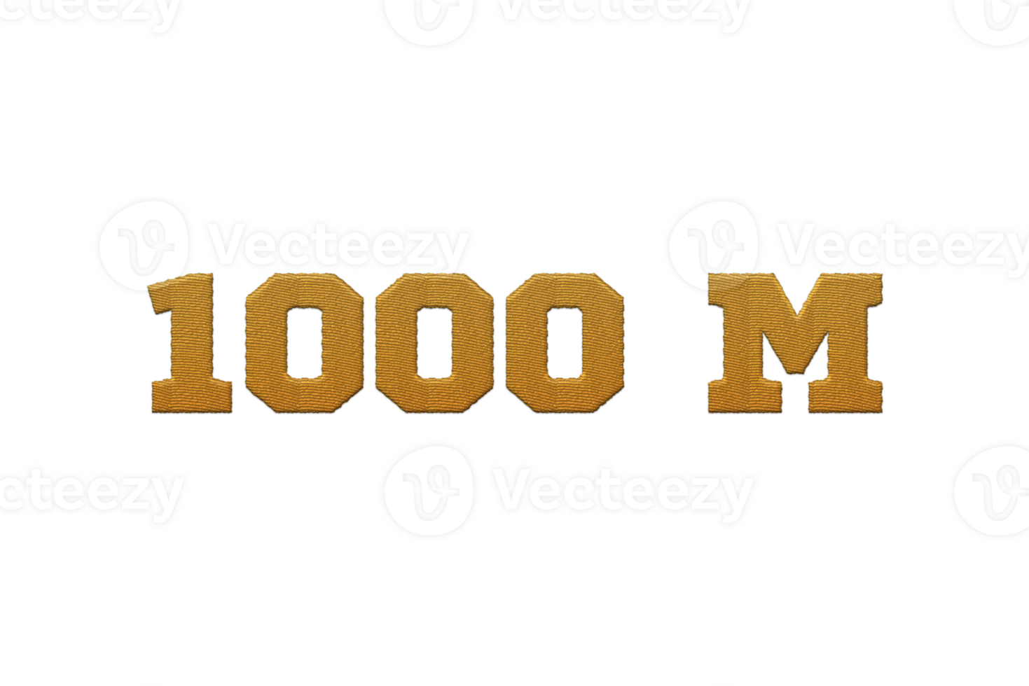 1000 million subscribers celebration greeting Number with embroidery design png