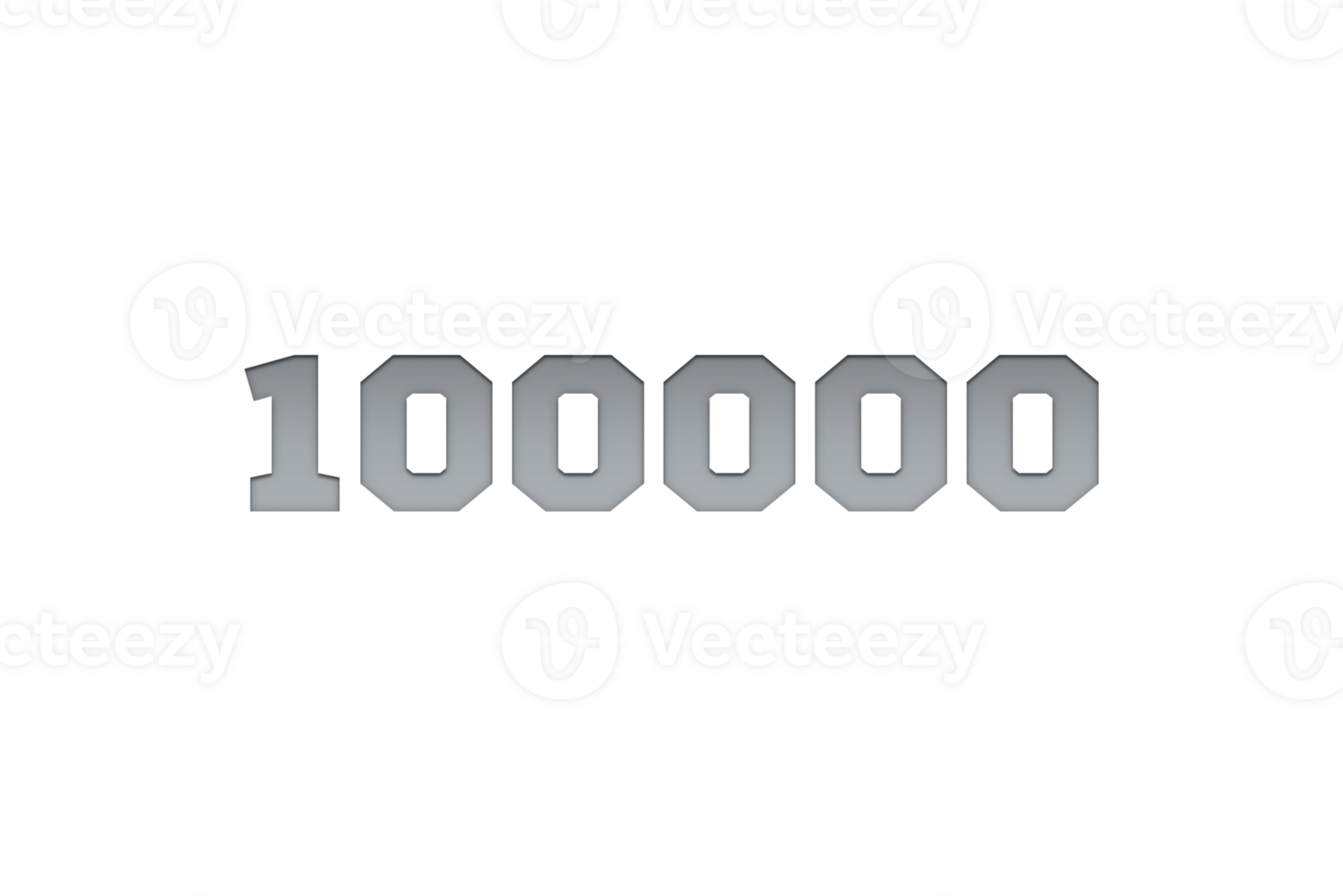 100000 subscribers celebration greeting Number with metal engriving design png