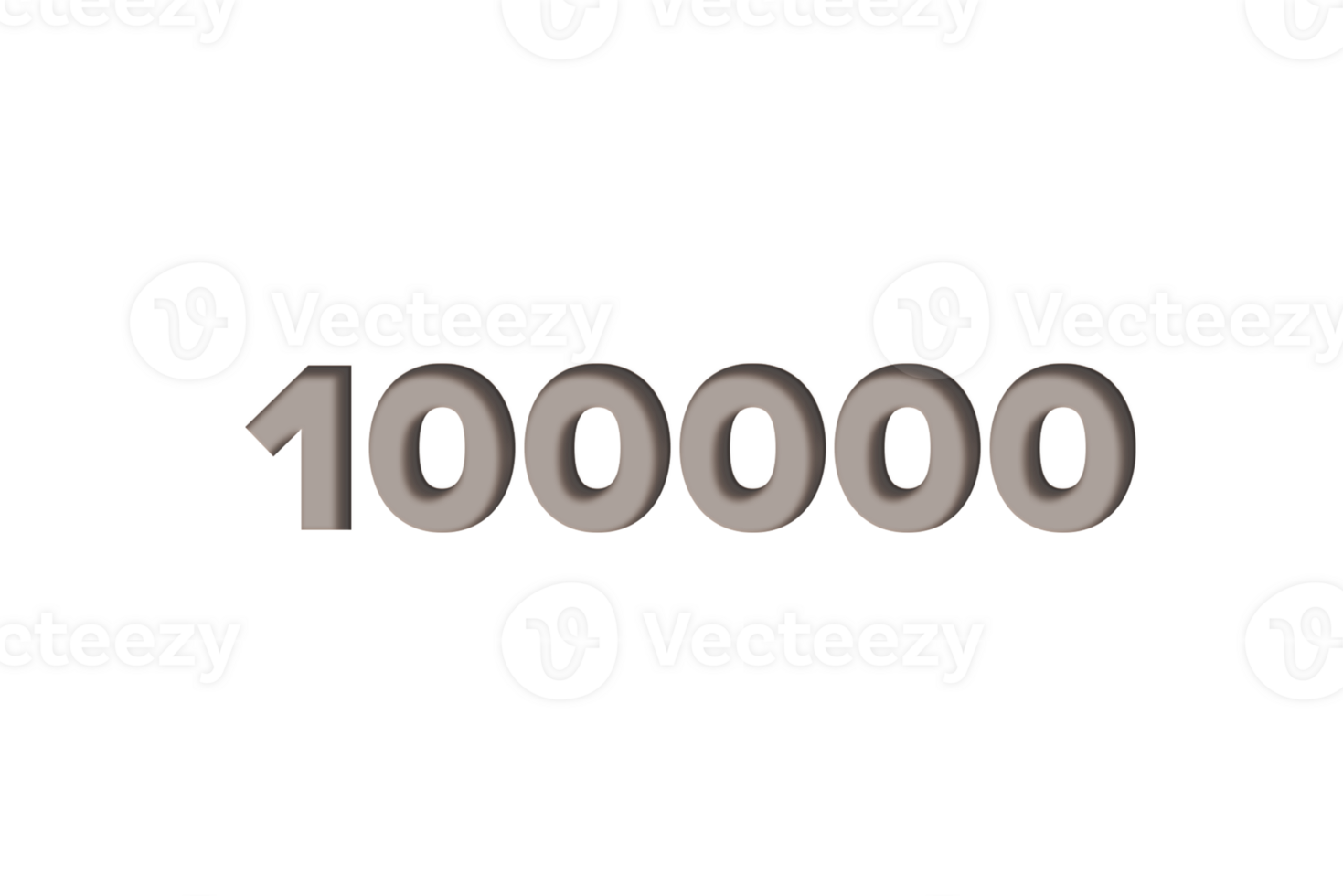 100000 subscribers celebration greeting Number with wooden engraved design png