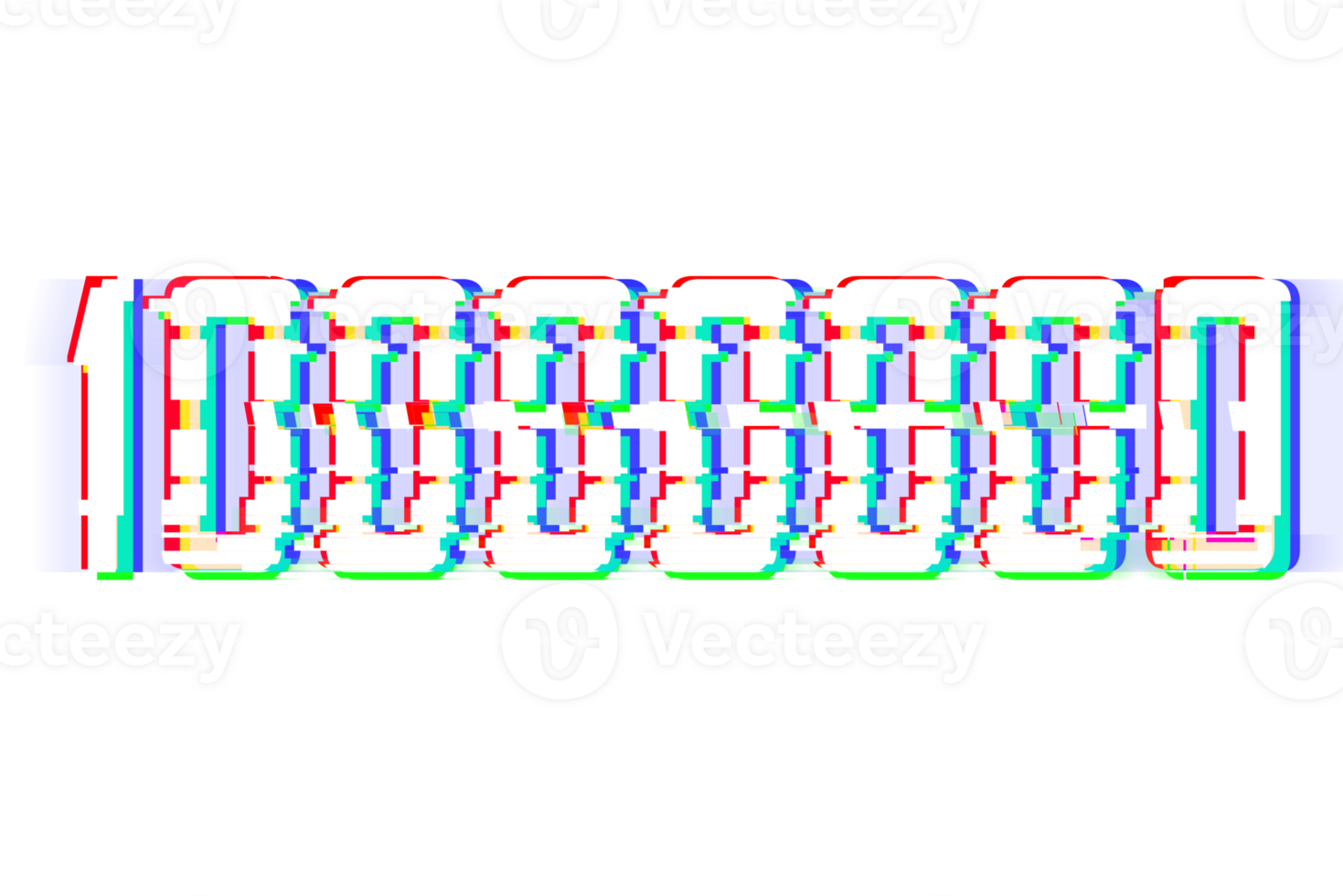 10000000 subscribers celebration greeting Number with glitch design png