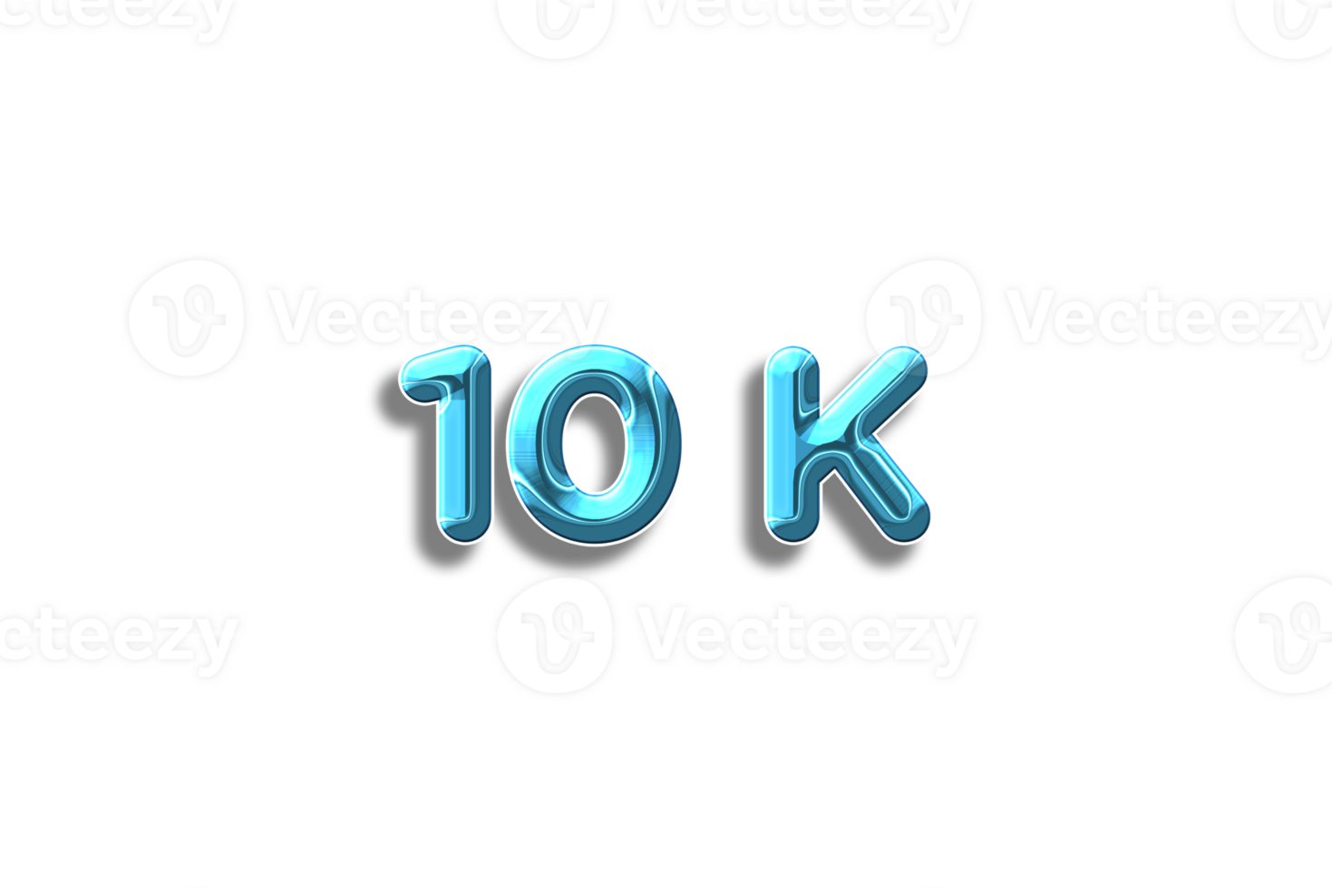 10 k subscribers celebration greeting Number with plastic design png