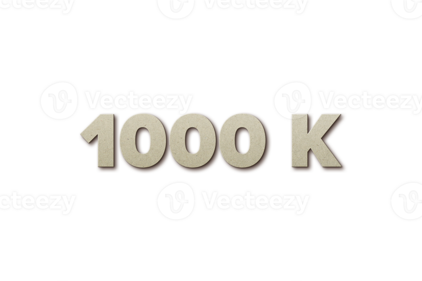 1000 k subscribers celebration greeting Number with card board 2 design png