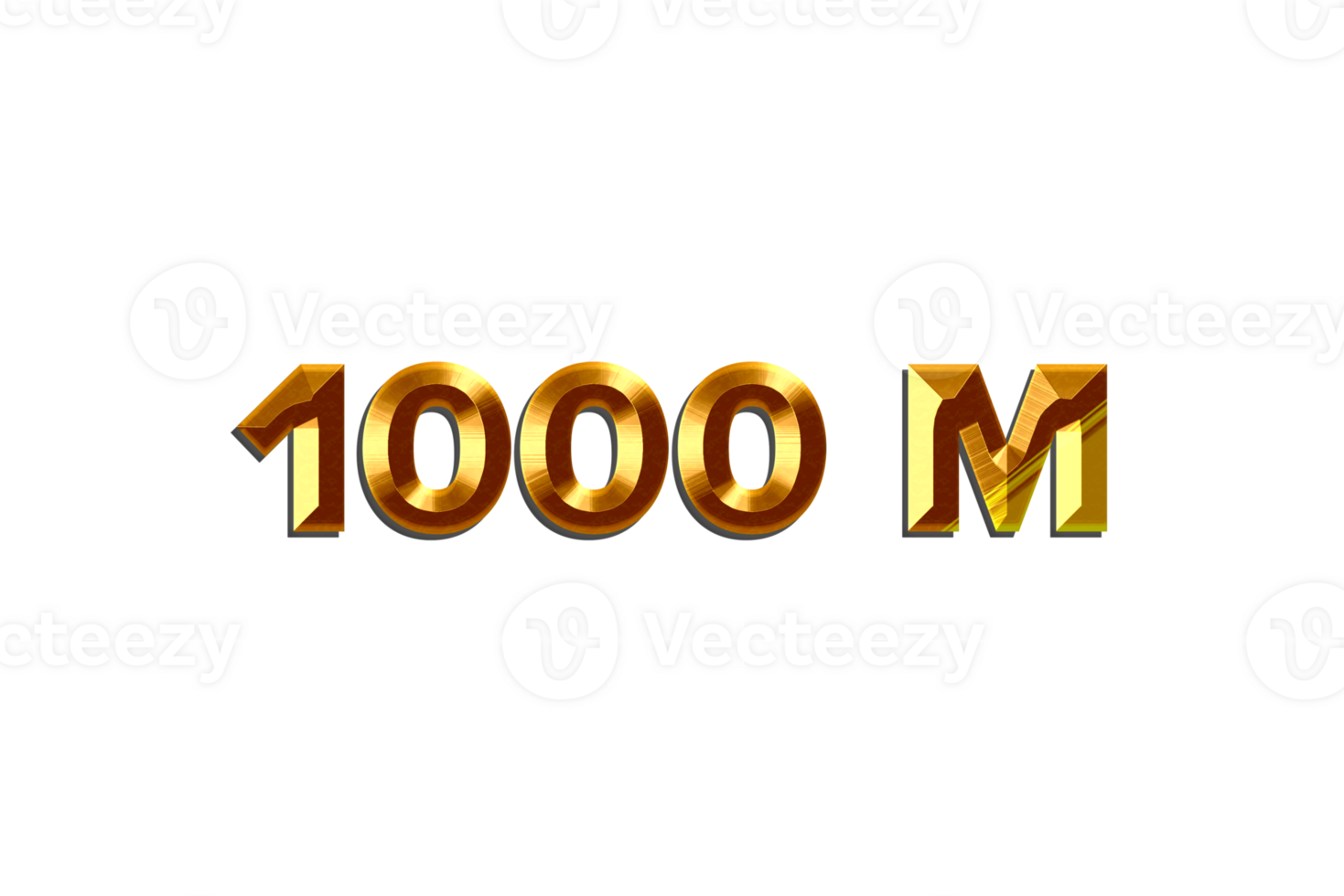 1000 million subscribers celebration greeting Number with golden design png