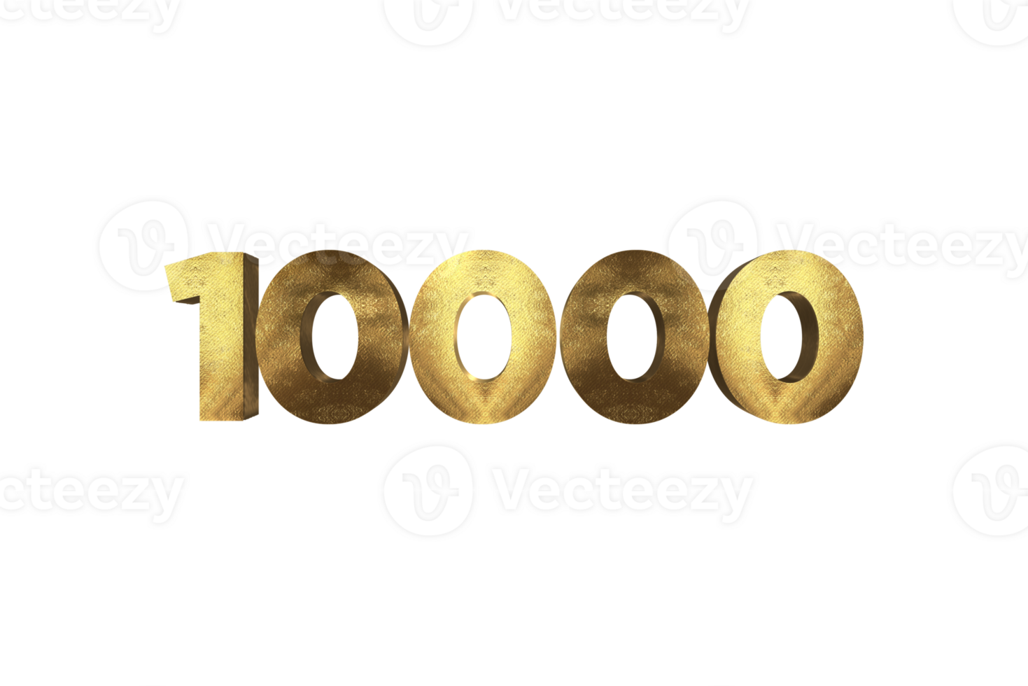 10000 subscribers celebration greeting Number with gold design png