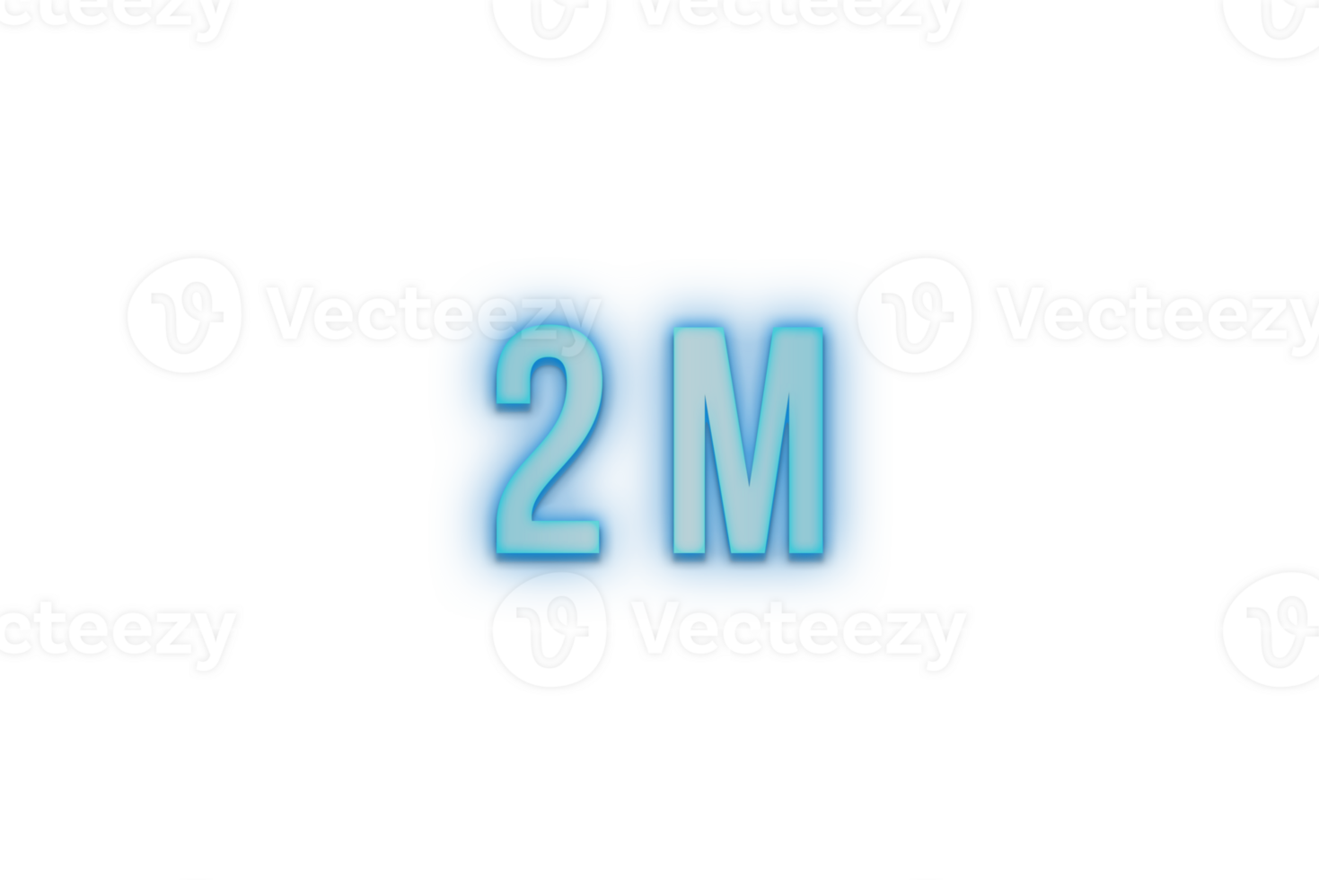 2 million subscribers celebration greeting Number with bannerneon design png