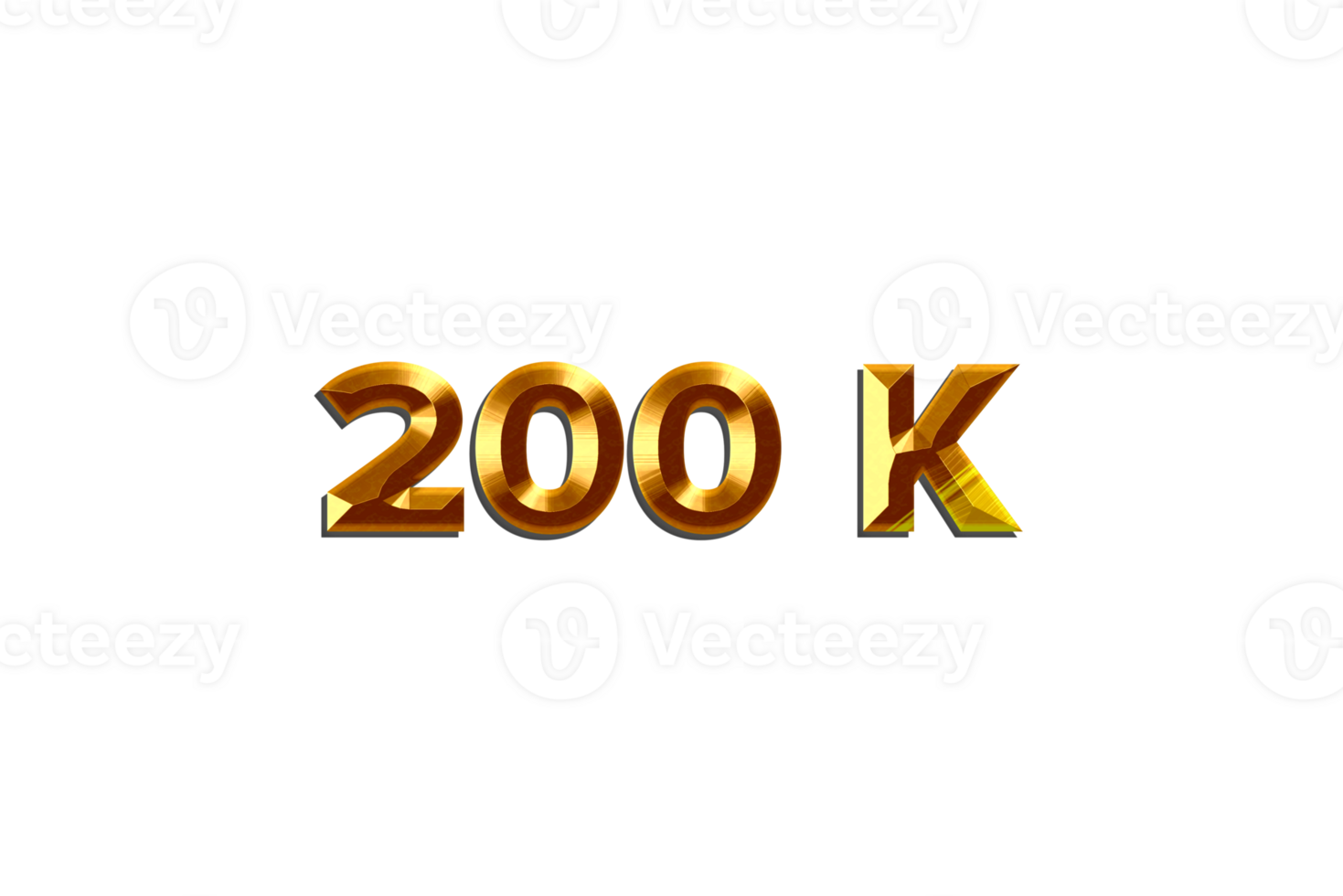 200 million subscribers celebration greeting Number with golden design png