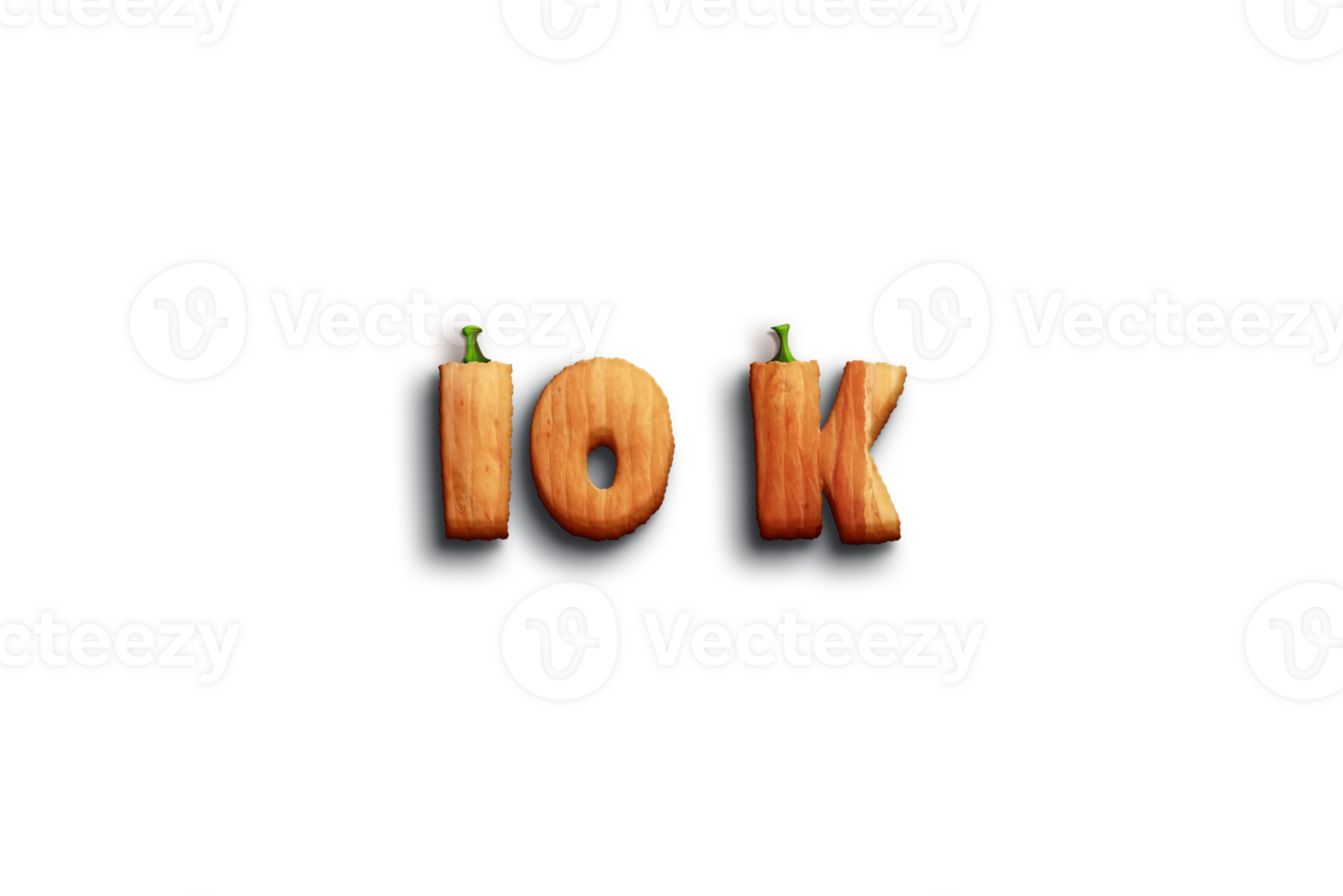 10 k subscribers celebration greeting Number with pumpkin design png