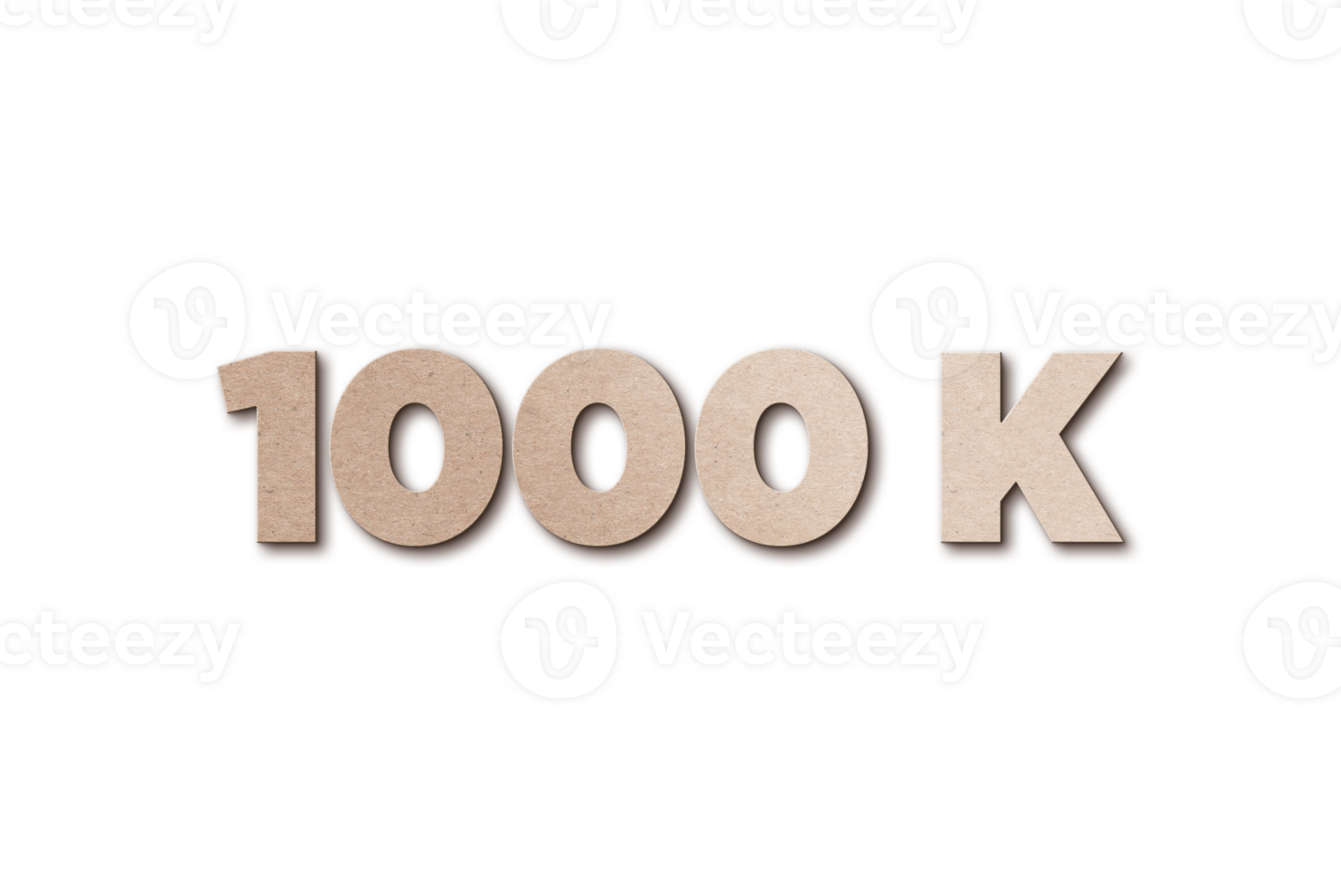 1000 k subscribers celebration greeting Number with card board design png