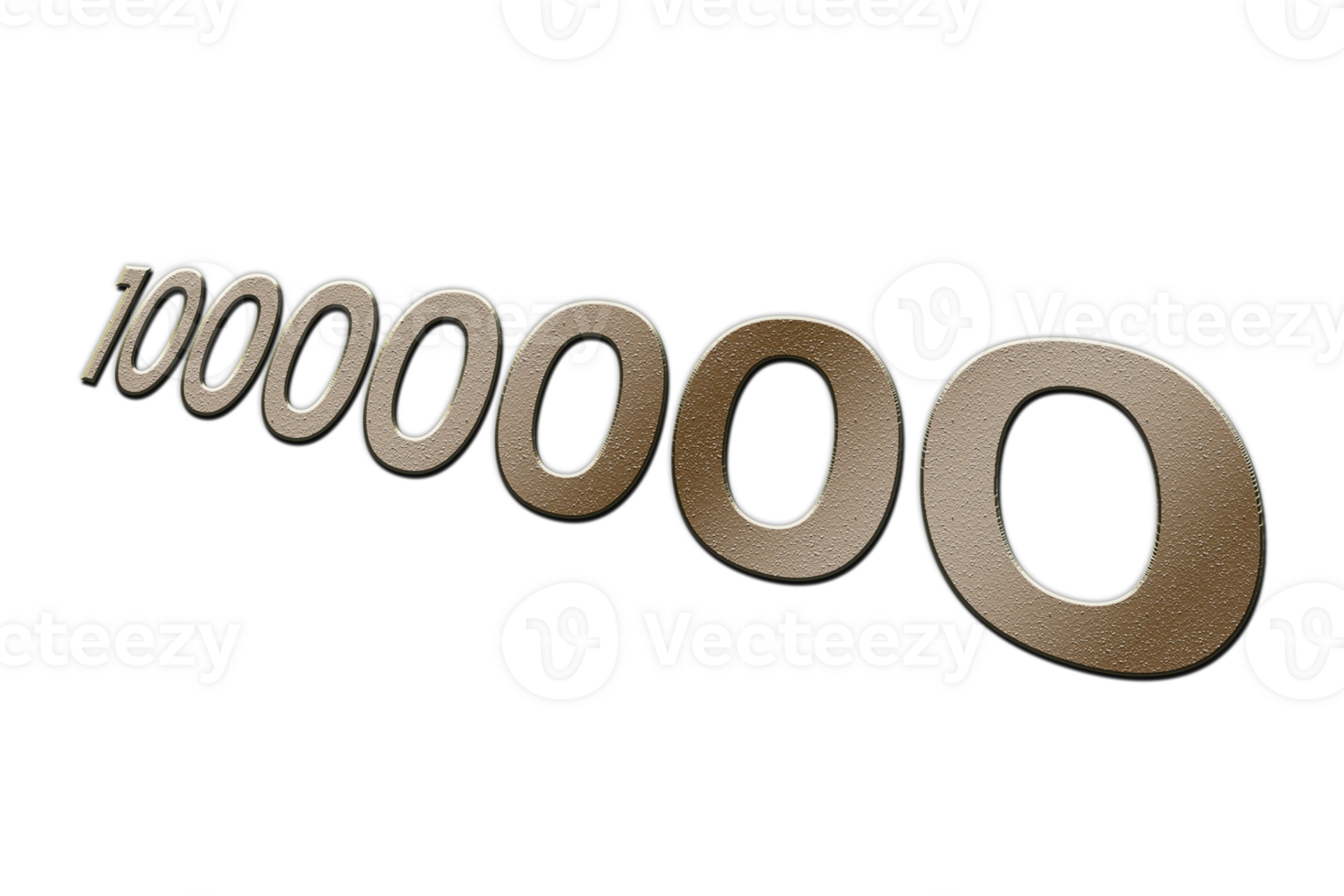 10000000 subscribers celebration greeting Number with metal design png
