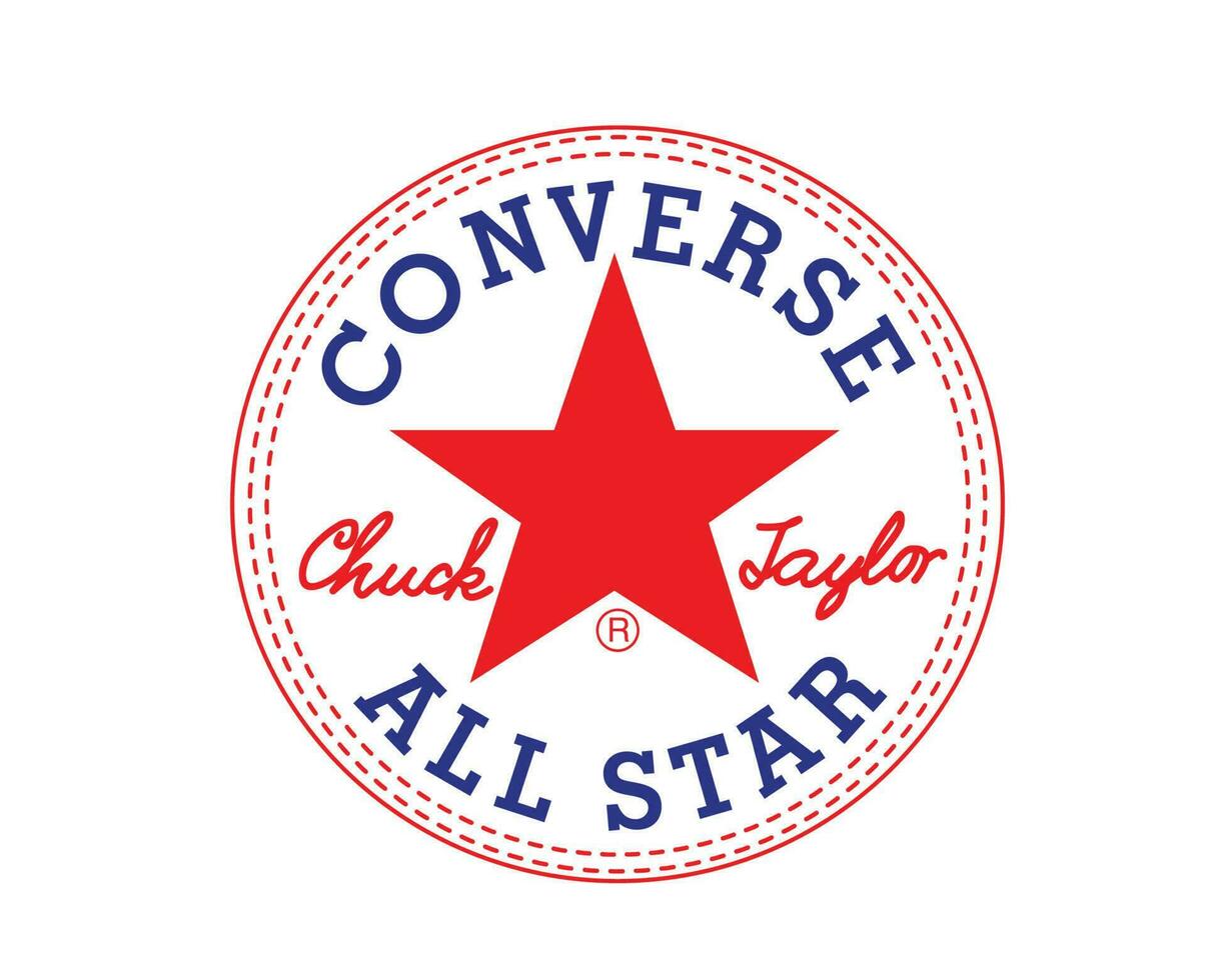 Converse All Star Brand Logo Shoes Symbol Design Vector Illustration ...