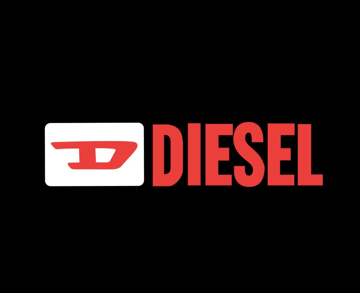 Diesel Logo Brand Symbol Design luxury Clothes Fashion Vector Illustration With Black Background