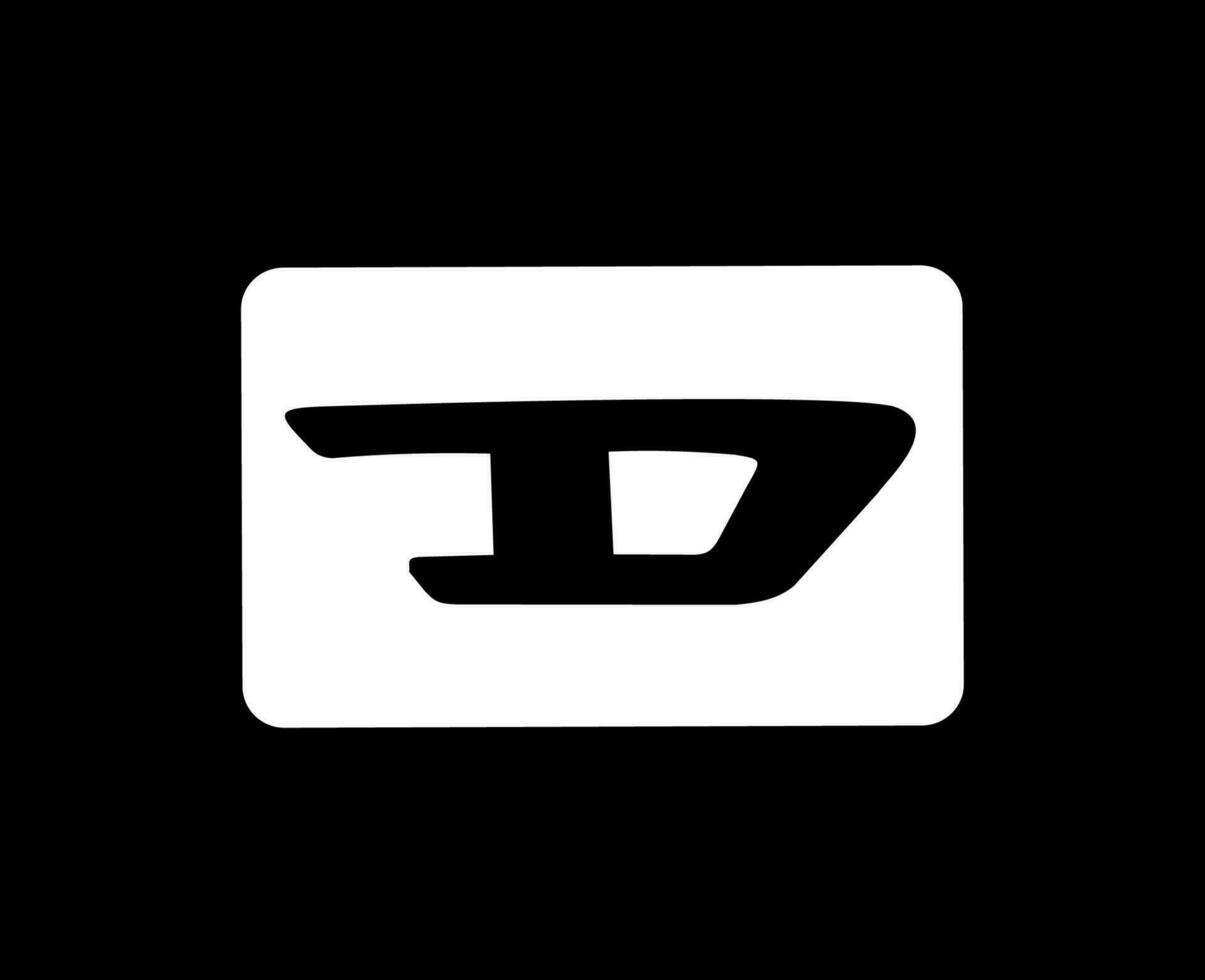 diesel marca logo símbolo blanco diseño lujo ropa Moda vector ilustración con negro antecedentes