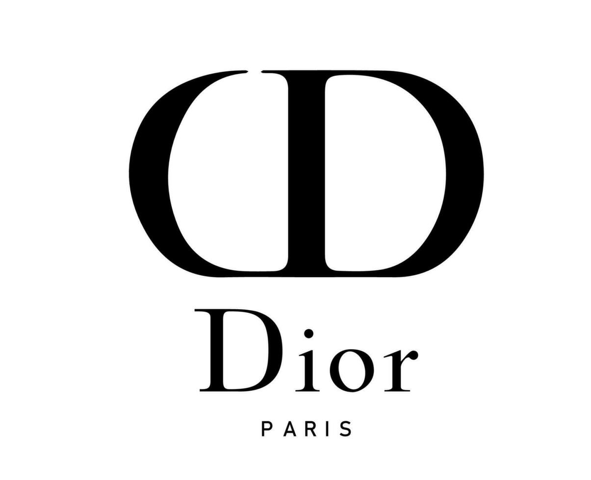 Christian Dior Paris Logo Brand Clothes Symbol Black Design luxury Fashion  Vector Illustration 23599263 Vector Art at Vecteezy