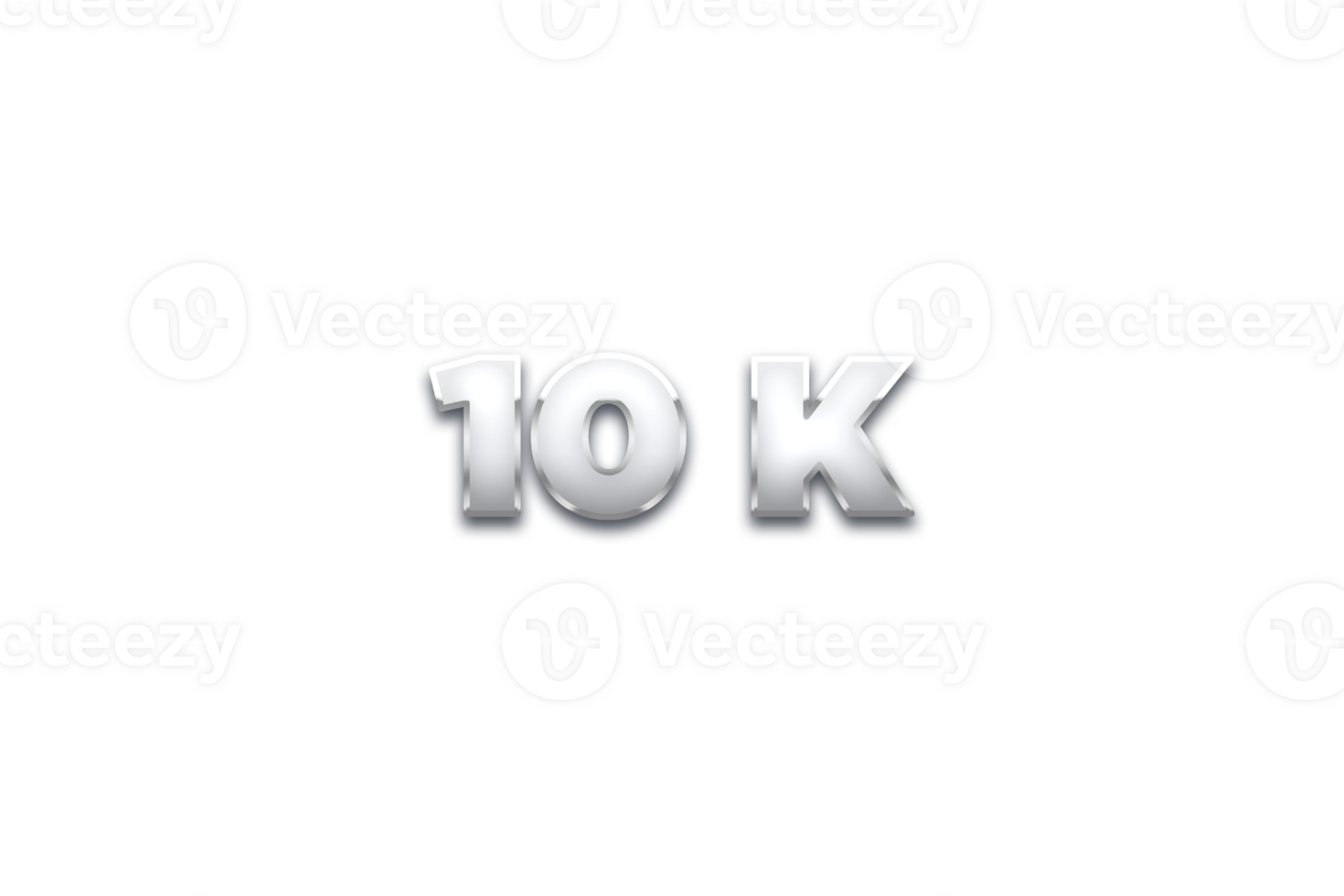 10 k subscribers celebration greeting Number with metal design png