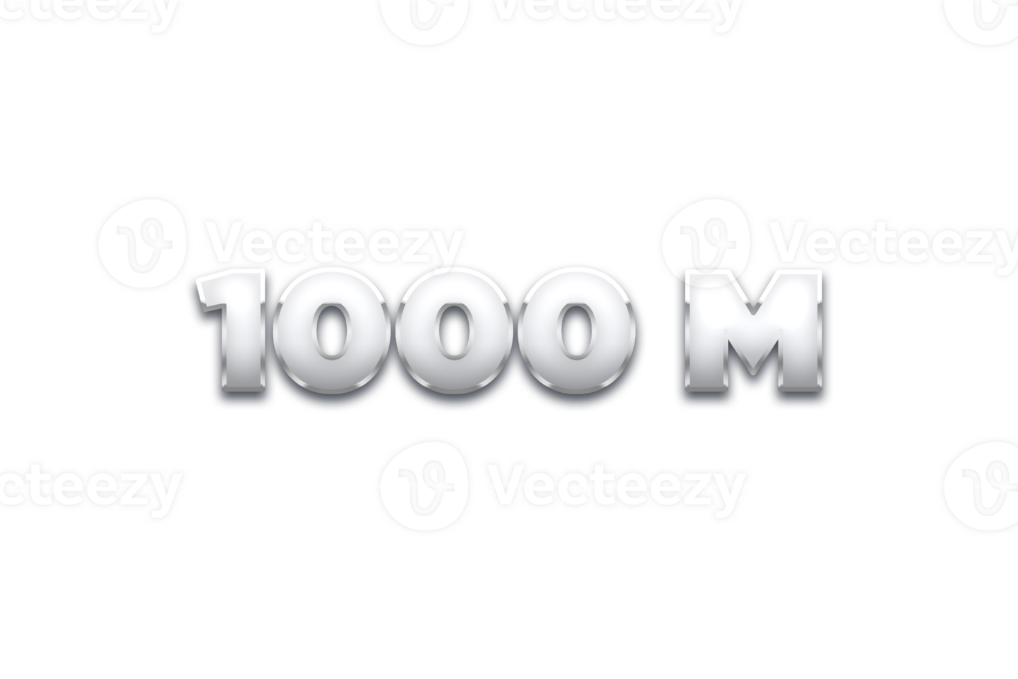 1000 million subscribers celebration greeting Number with metal design png