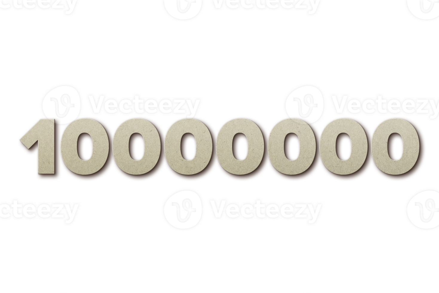 10000000 subscribers celebration greeting Number with card board 2 design png