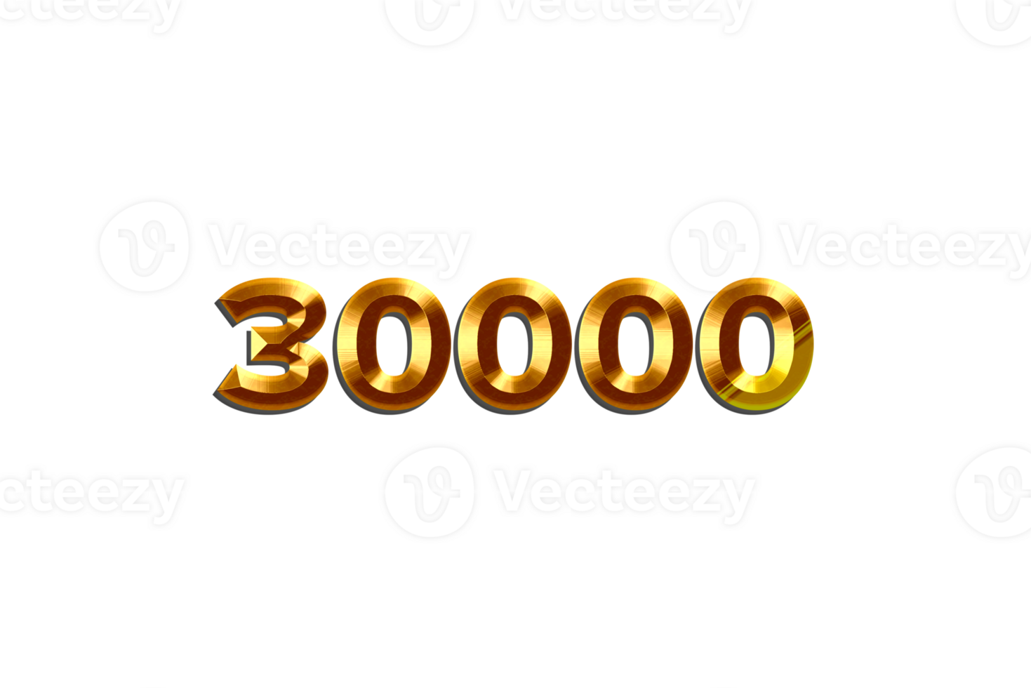30000 subscribers celebration greeting Number with golden design png