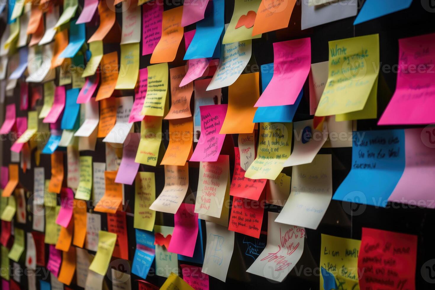 Sticky notes board in office. Generative AI 23603368 Stock Photo at Vecteezy