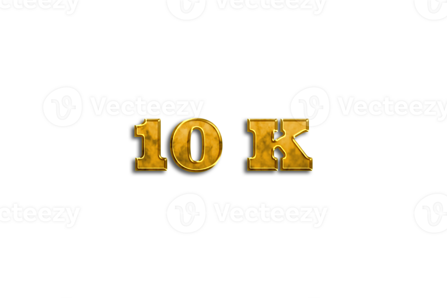 10 k subscribers celebration greeting Number with golden design png