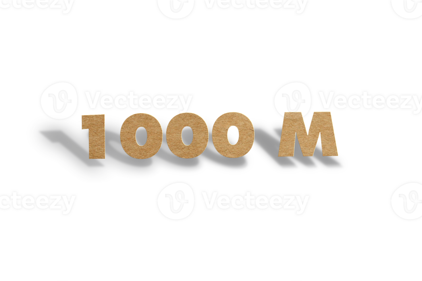 1000 million subscribers celebration greeting Number with hard card cutted design png