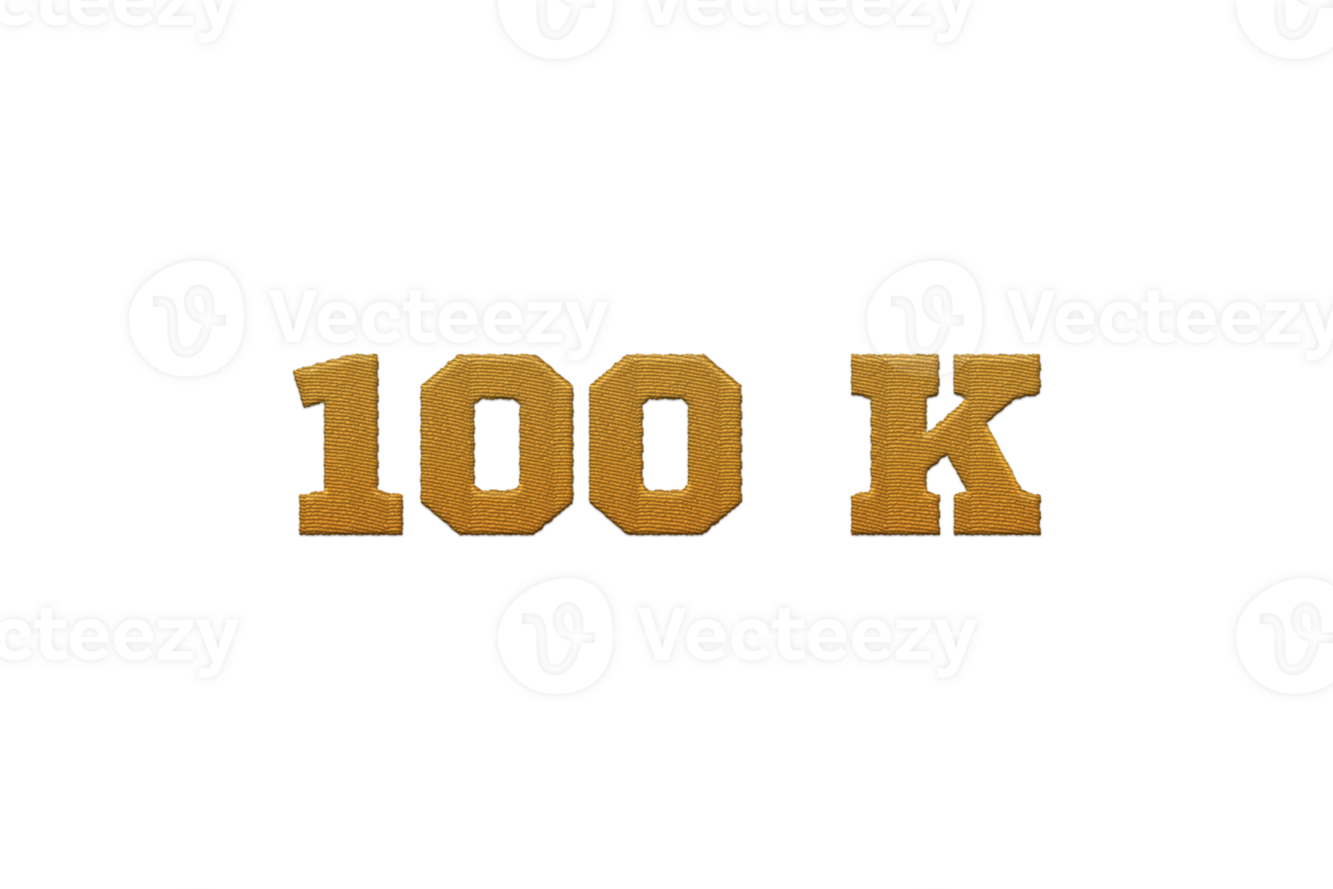 100 k subscribers celebration greeting Number with embroidery design png