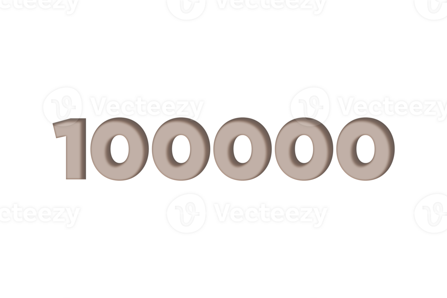 100000 subscribers celebration greeting Number with engrave design png