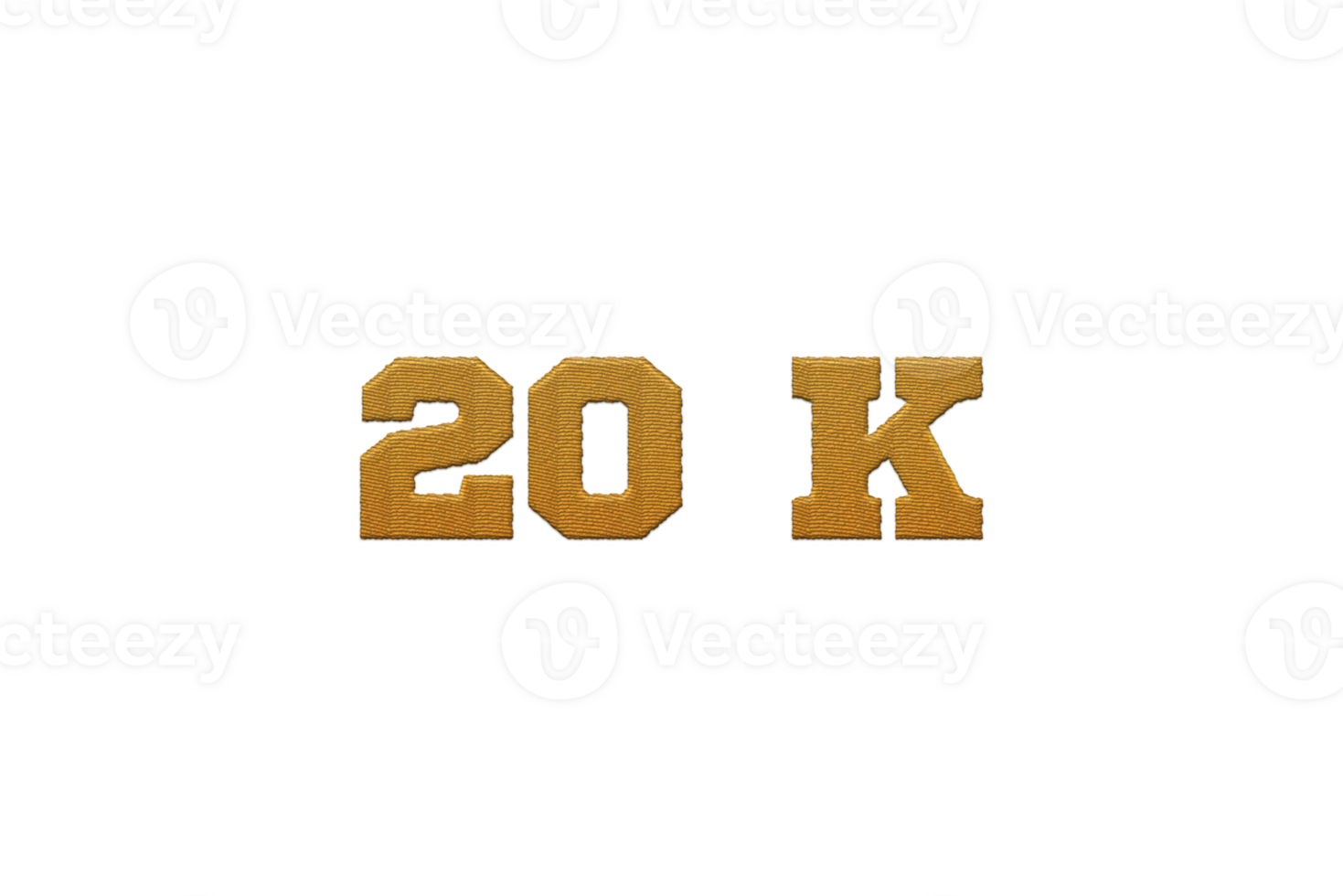 20 k subscribers celebration greeting Number with embroidery design png