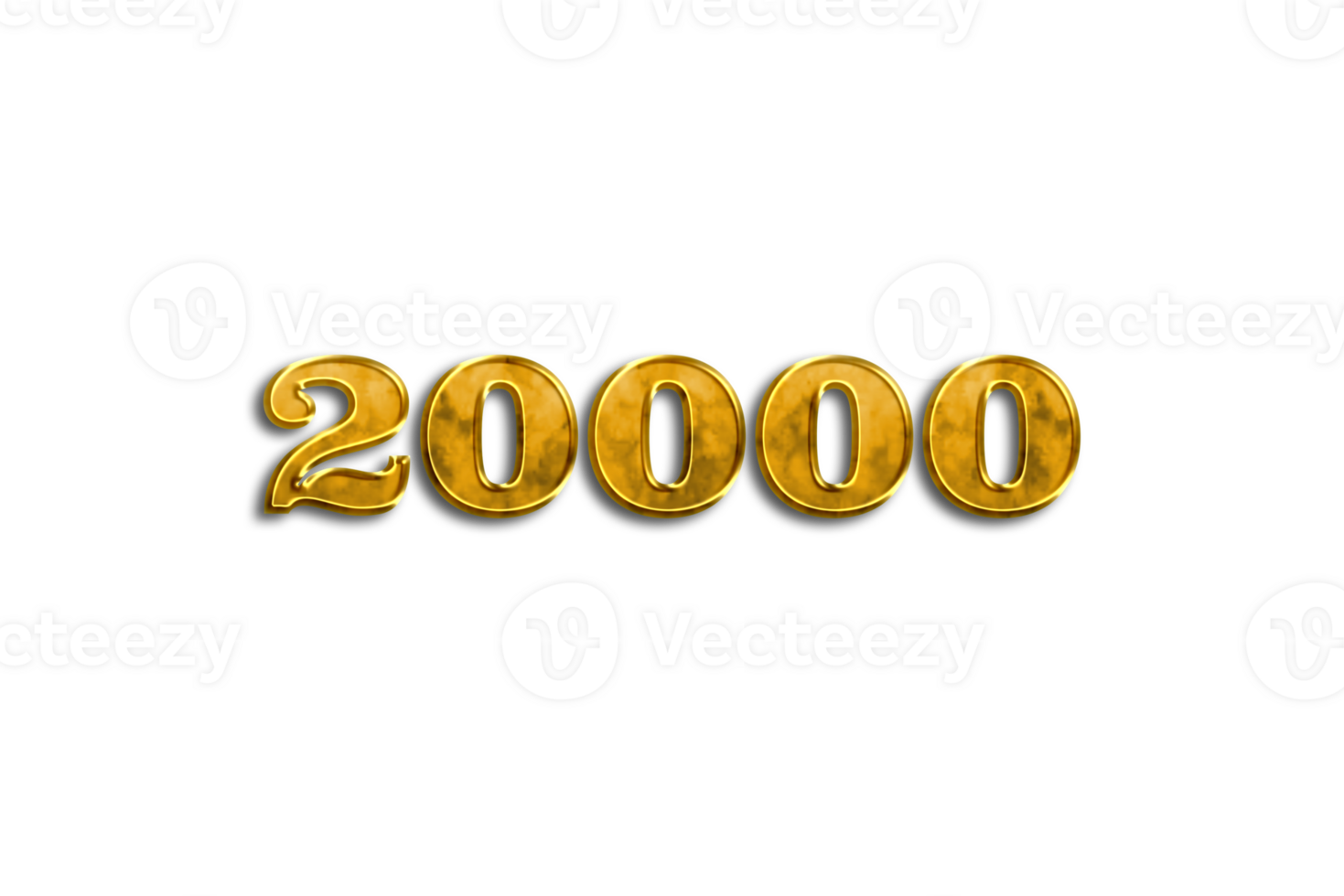 20000 subscribers celebration greeting Number with golden design png